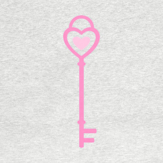 Pastel Pink Heart Key by XOOXOO